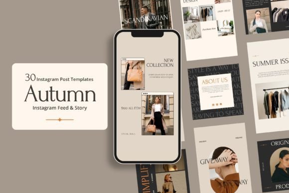 Autumn Social Media Templates for Fashion Brands