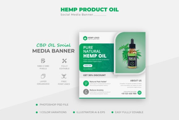 Boost Sales with a Pro Hemp CBD Oil Social Banner