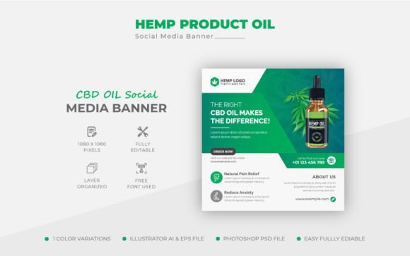 Elevate Your Brand with a Clean Hemp Oil Social Post