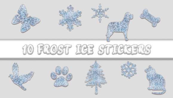 Elevating Brand Aesthetics with Frost Ice Stickers and Texture Designs