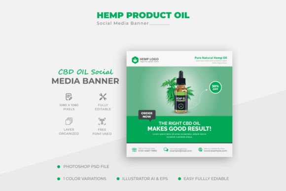 Elevating Brand Visibility with a Professional Hemp Product Sale Promotion Web Banner