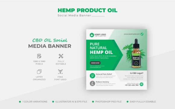 Elevating Your Brand with Professional Hemp CBD Oil Social Media Post Templates
