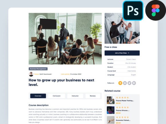 Elevating Your Digital Presence: The Power of a Specialized Business Course Landing Page Template