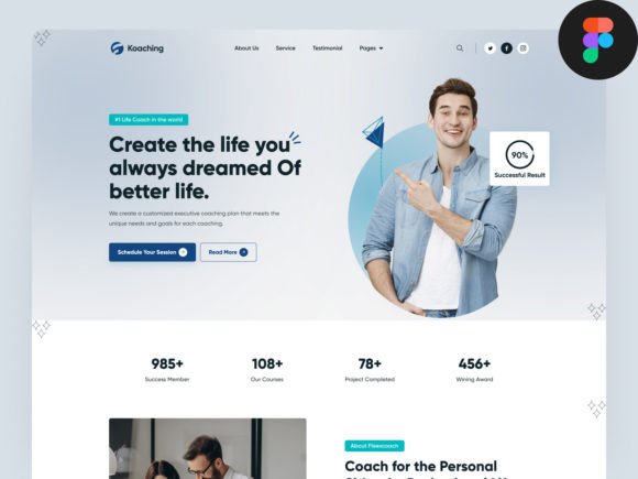 Life Coaching Consultant Landing Page
