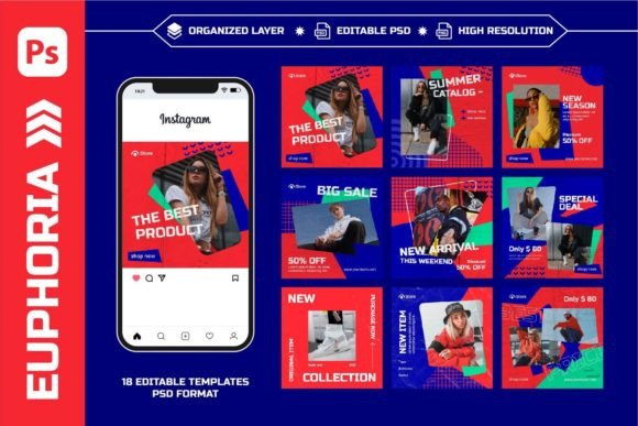 Mastering Your Brand Aesthetic with Euphoria Instagram Template Design