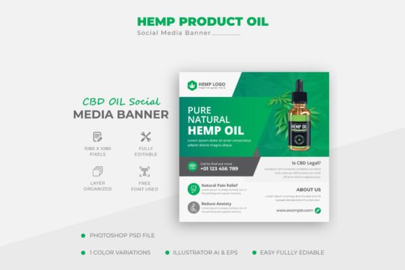 Maximizing Brand Visibility with a Professional Hemp CBD Oil Social Media Post Template