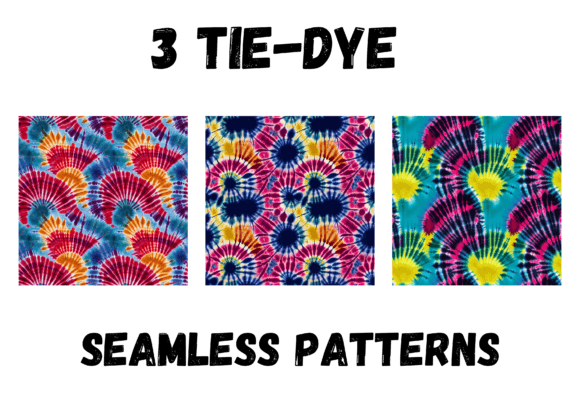 Vibrant Tie Dye Seamless Pattern Backgrounds for Creators
